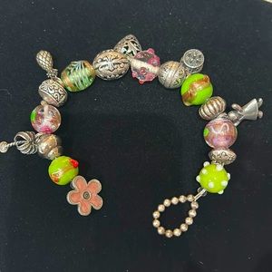 Vintage Danforth Pewter “Happy Birthday” Bracelet 🎉